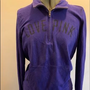 Victoria’s Secret PINK stretchy quarter zip top athletic